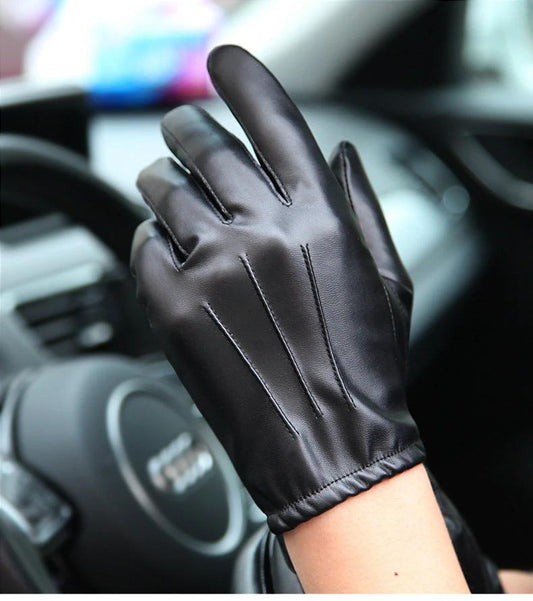 Men's PU Leather Gloves by GJG Denim