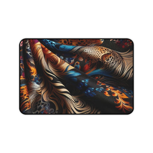 Boho Chic Desk Mat, Colorful Office Decor, Perfect Gift for Creatives, Desk Accessories, Home Office Essentials, Vibrant Desk Pad by Printify