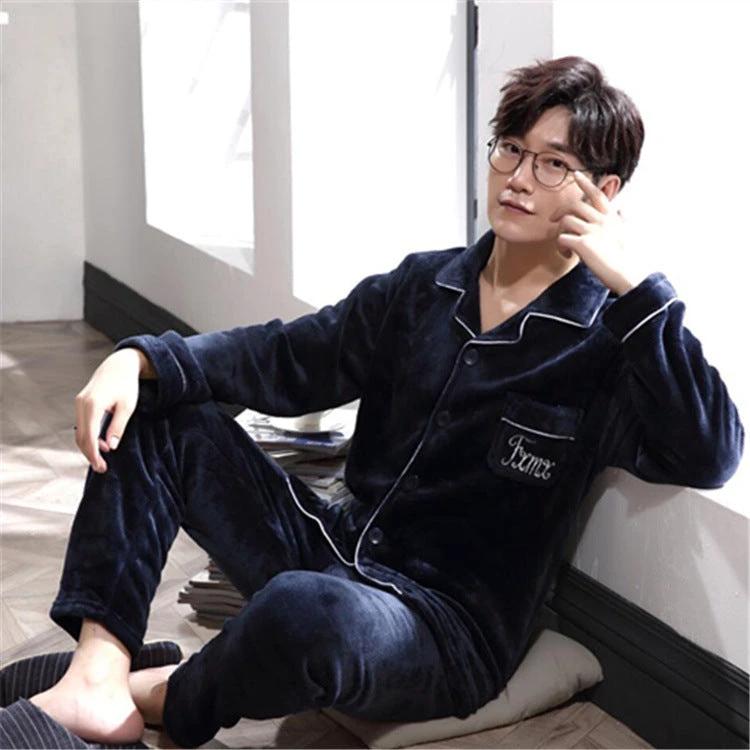 Men's Warm Casual Pajamas by GJG Denim