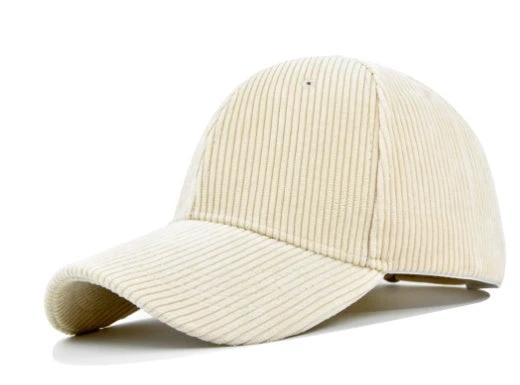 Versatile Curved Brim Corduroy Hat by GJG Denim