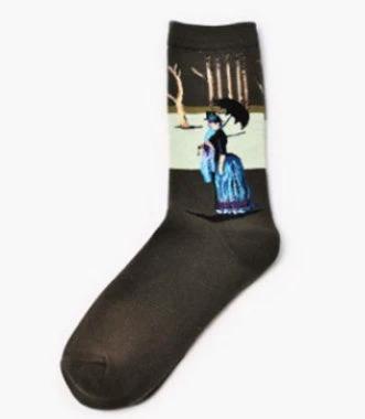 Mid Length Casual Versatile Cotton Men's Socks by GJG Denim