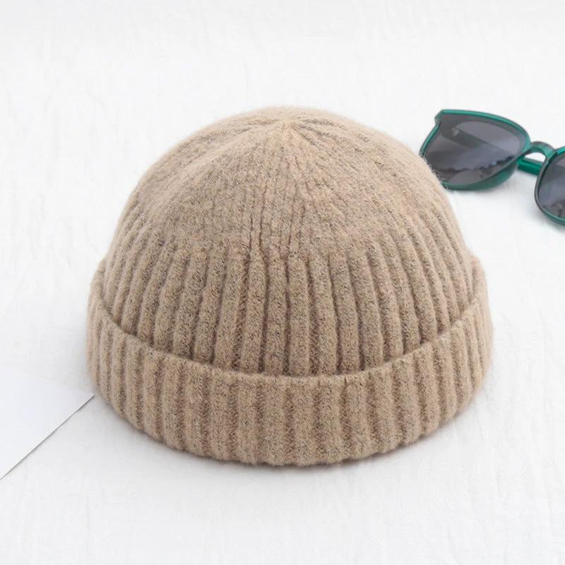 Men's Solid Color Retro Beanie by GJG Denim