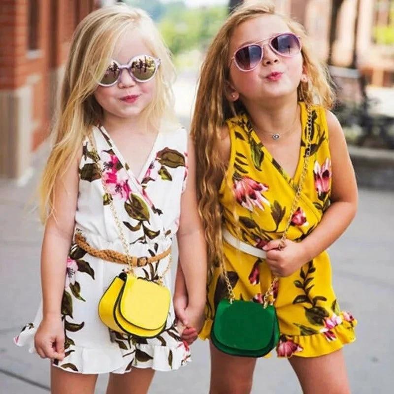 Summer Girls baby girl Floral Outfits Clothes by GJG Denim