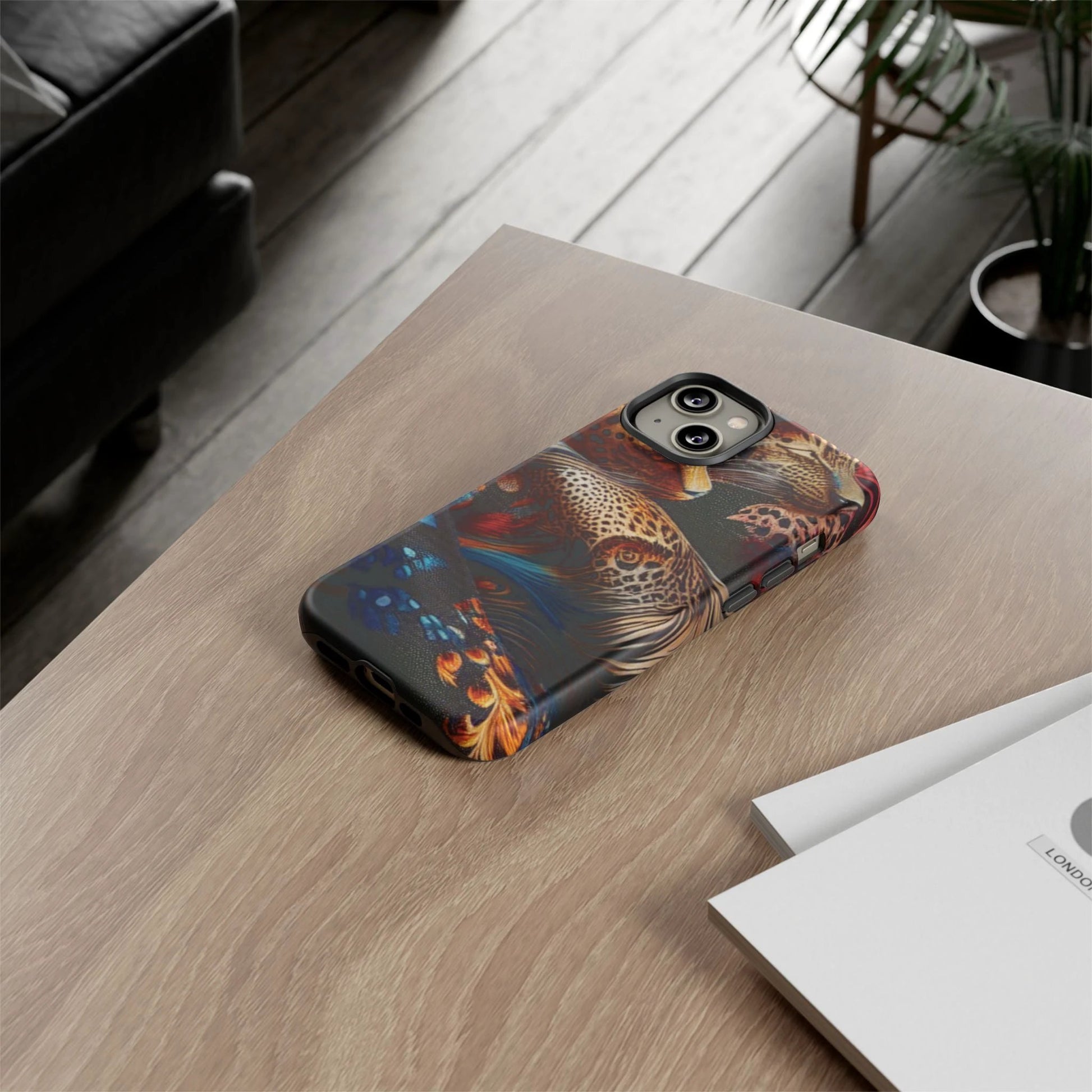 Stylish Tough Phone Case with Elegant Black and Gold Design by Printify