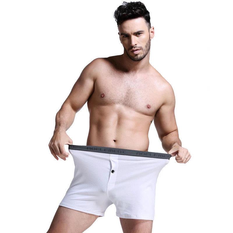 Solid Color Mid-waist Boxers For Men by GJG Denim