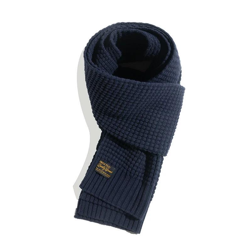 Retro Knitted Woolen Warm Scarf For Men by GJG Denim