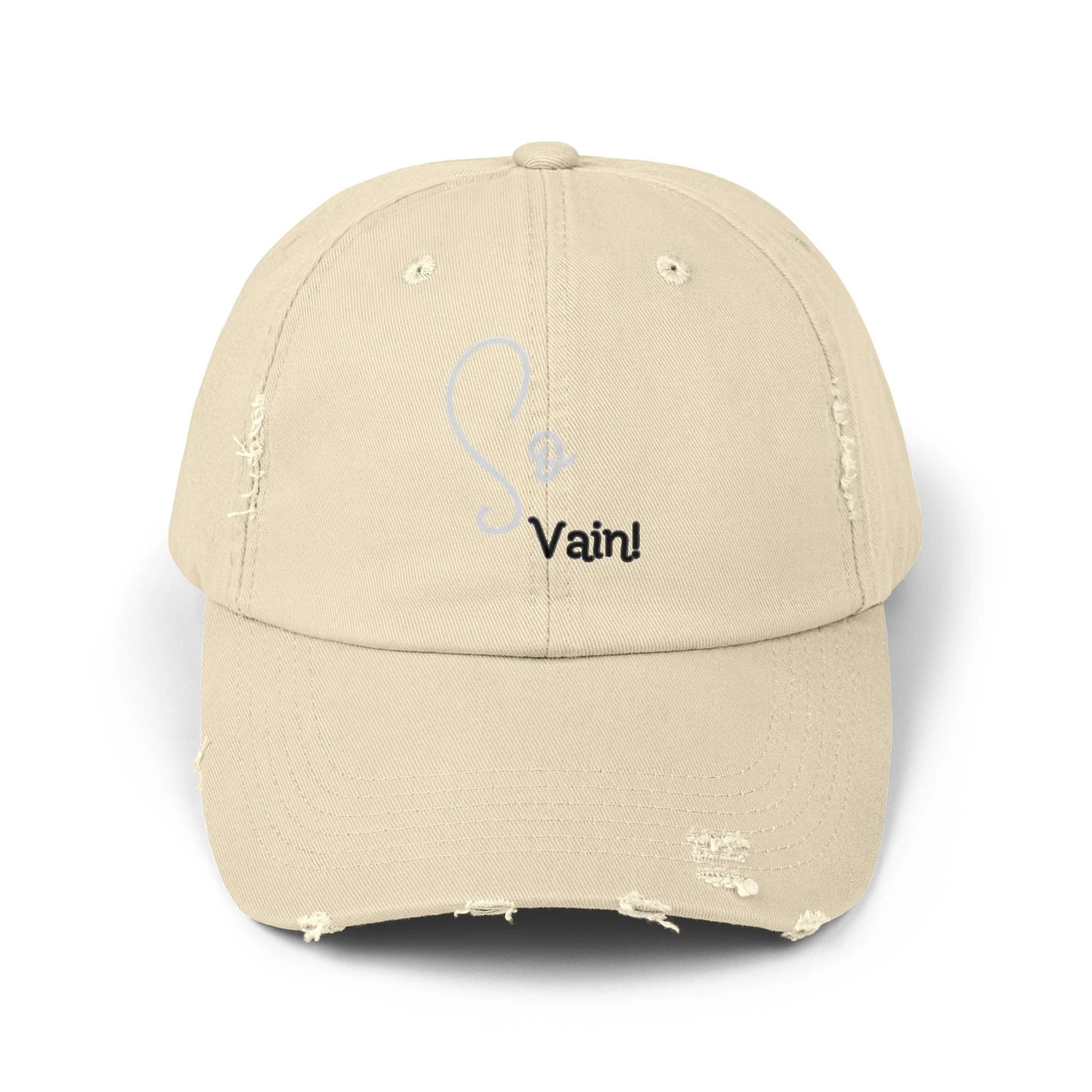 So vain Unisex Distressed Cap by Printify