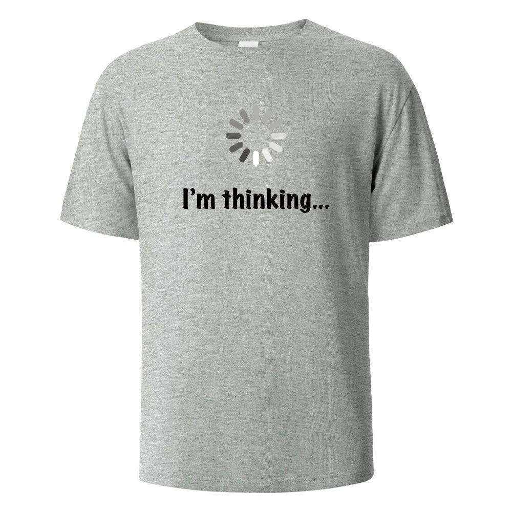 "I'm Thinking" Printed T-shirt for Men by GJG Denim