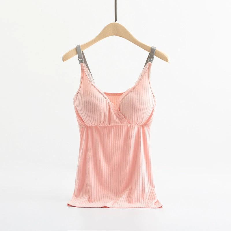 Breast feeding vest with cross elastic bra by GJG Denim