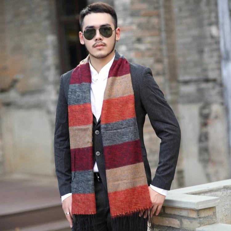 Men's Stripped Casual Scarf by GJG Denim