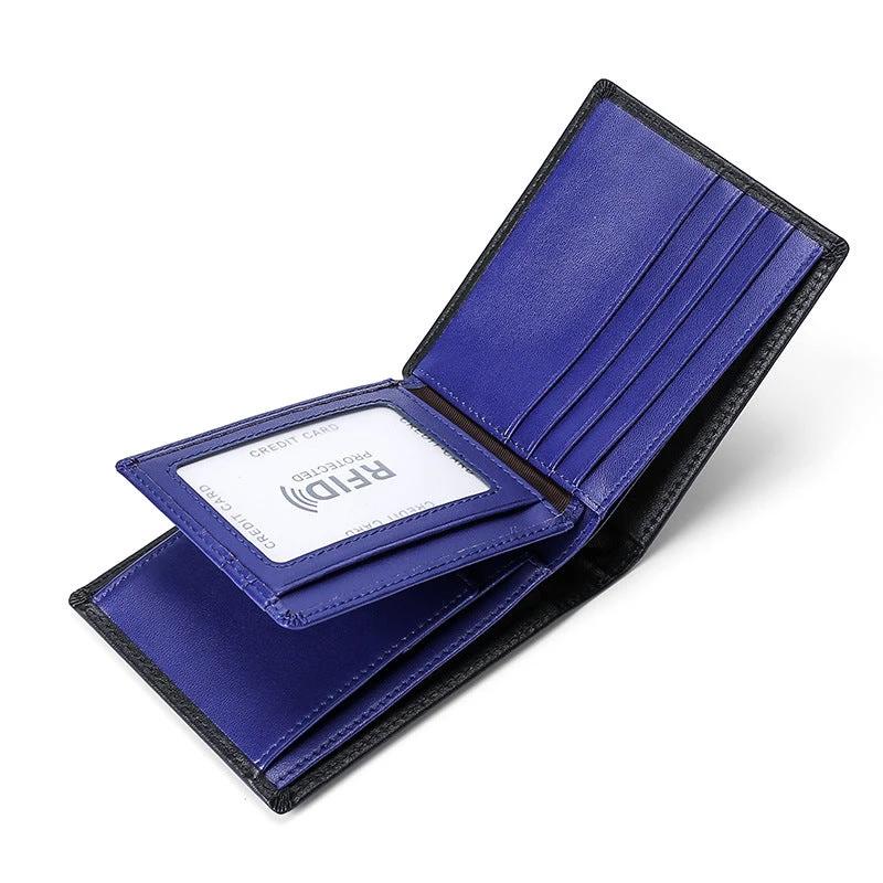 Multi-Functional RFID Anti-Skimming Leather Wallet For Men by GJG Denim