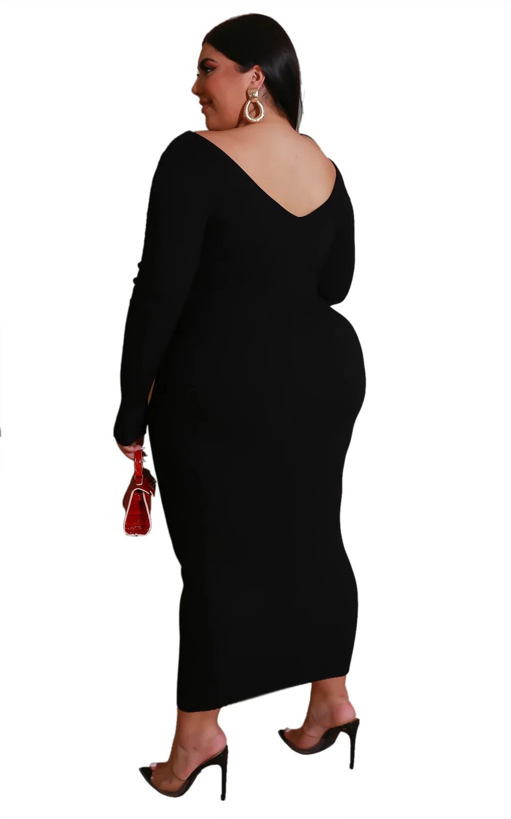 Plus size V-neck dress by GJG Denim