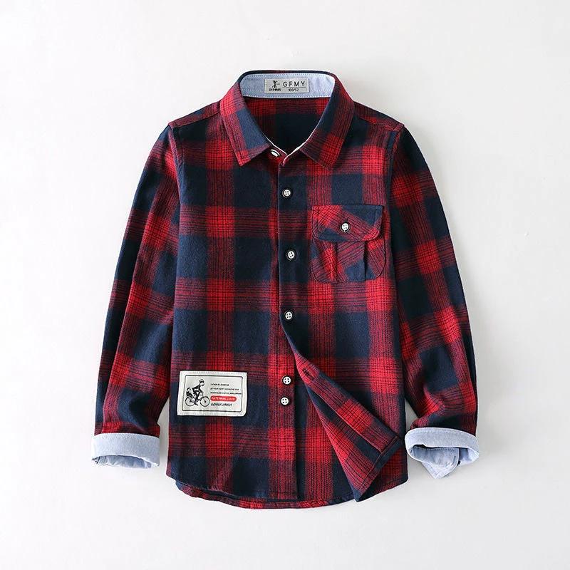 Boys plaid shirt long sleeve by GJG Denim