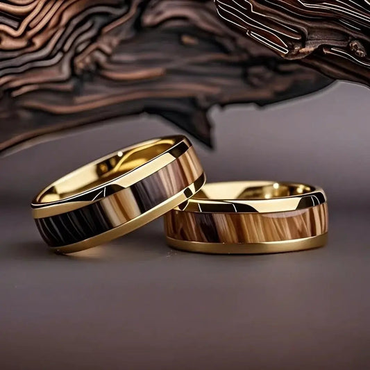 Dripping Oil Series High-Grade Titanium Steel Ring For Men by GJG Denim