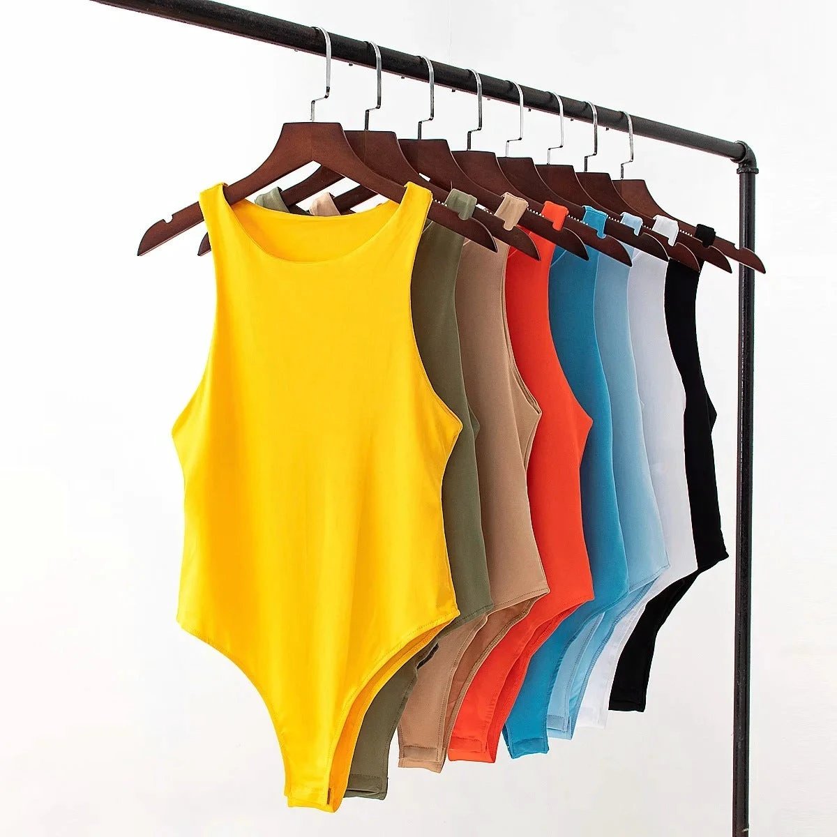 Solid color bodysuit by GJG Denim