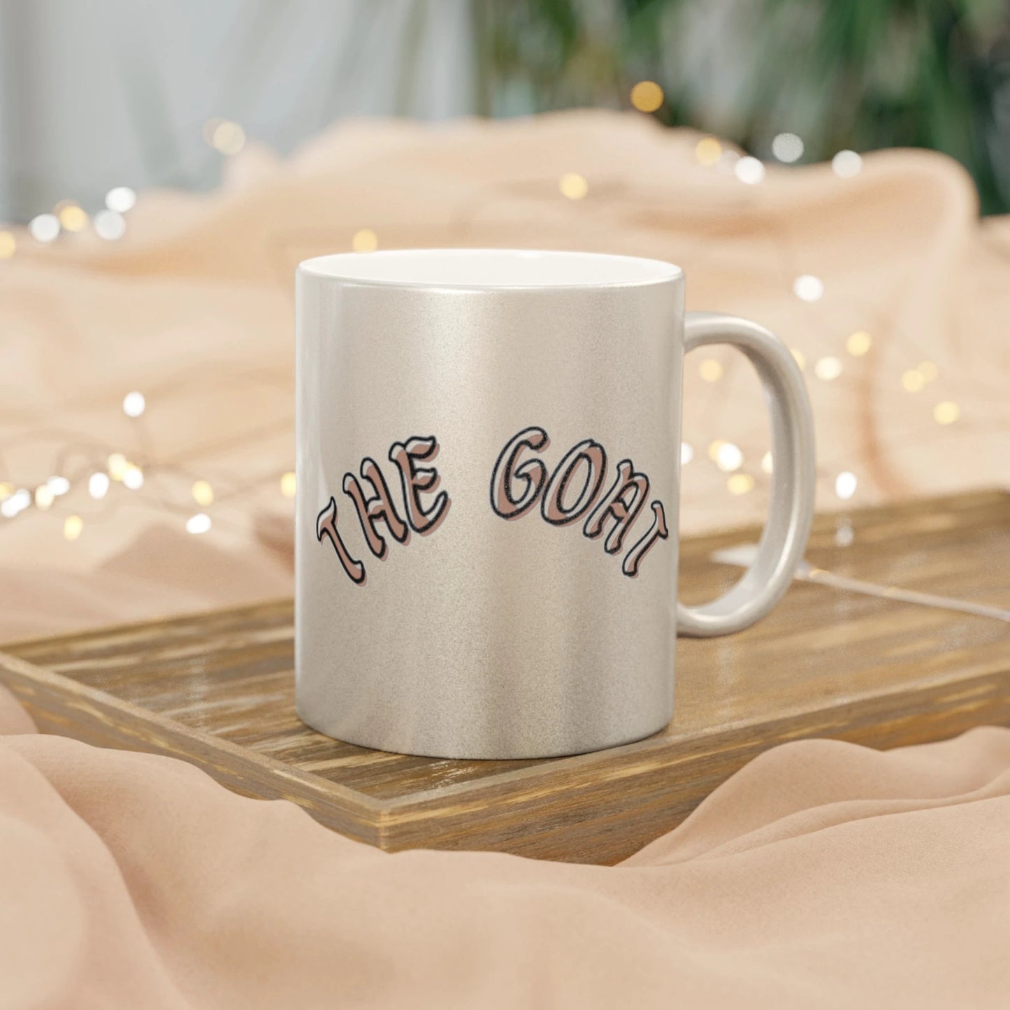 GOAT Metallic Mug - Stylish Silver/Gold Coffee Cup for Trendsetters by Printify