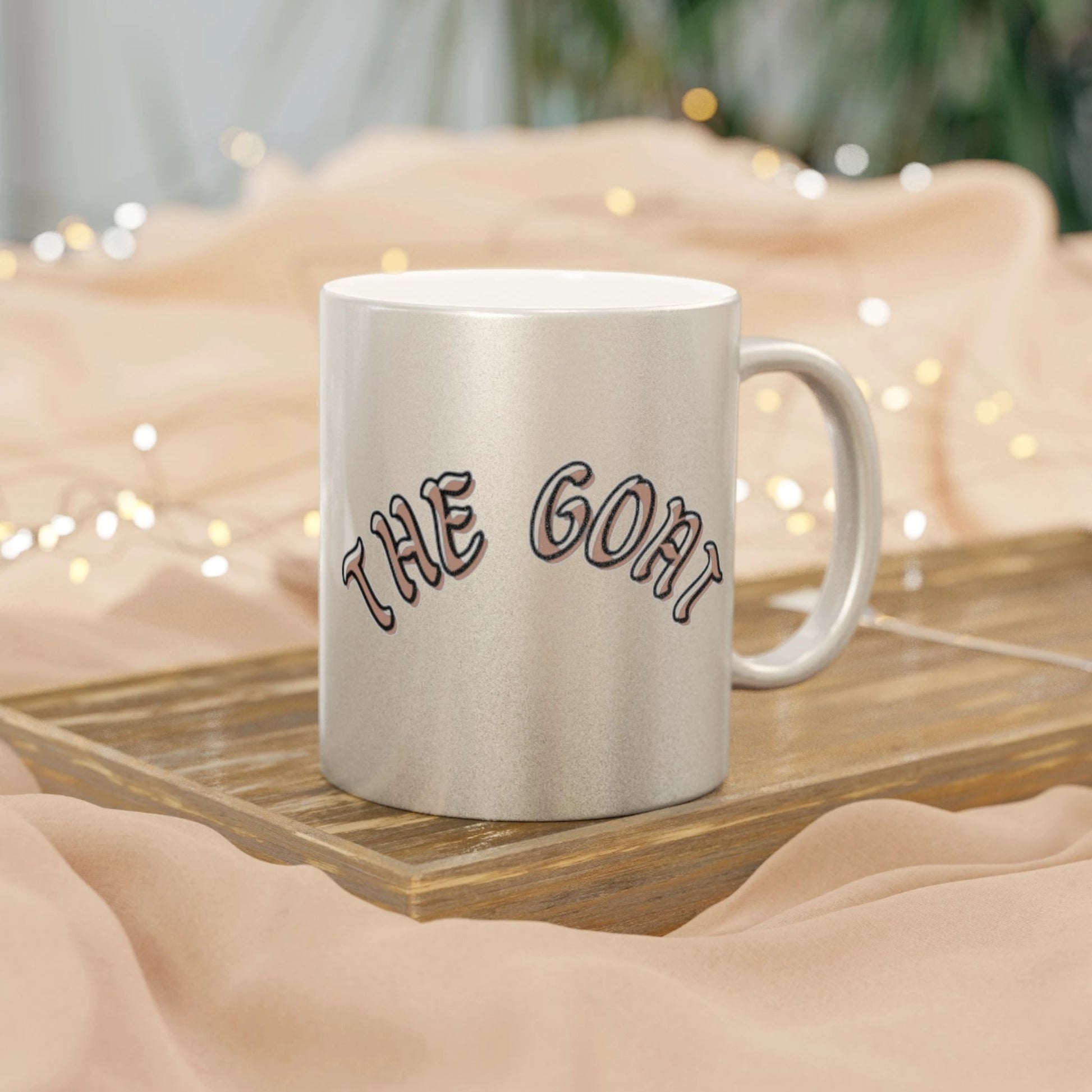 GOAT Metallic Mug - Stylish Silver/Gold Coffee Cup for Trendsetters by Printify