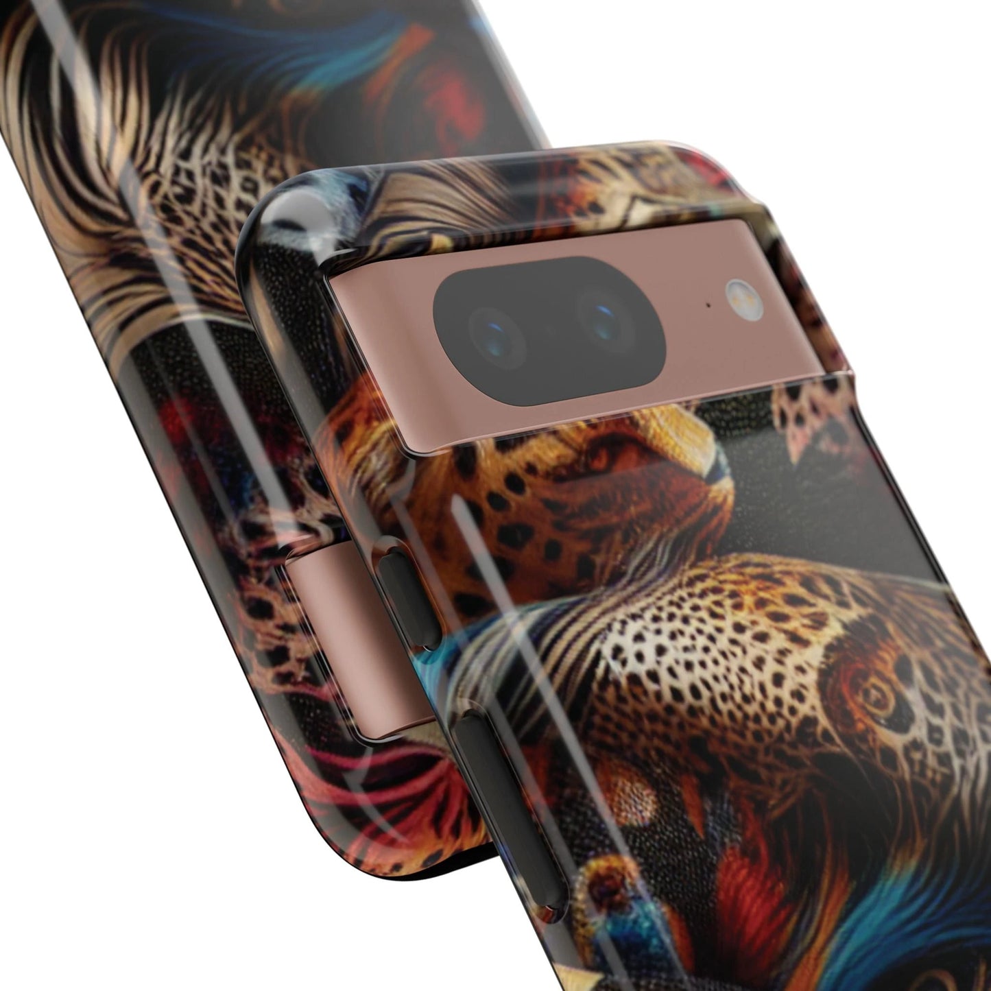 Stylish Tough Phone Case with Elegant Black and Gold Design by Printify