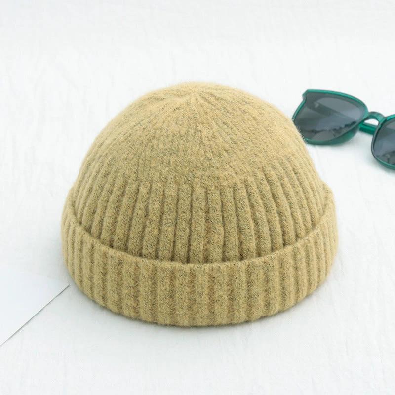 Men's Solid Color Retro Beanie by GJG Denim