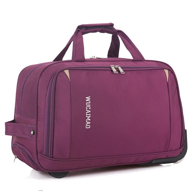 Men's Oxford Cloth Trolley Bag Leisure Travel Folding Luggage by GJG Denim