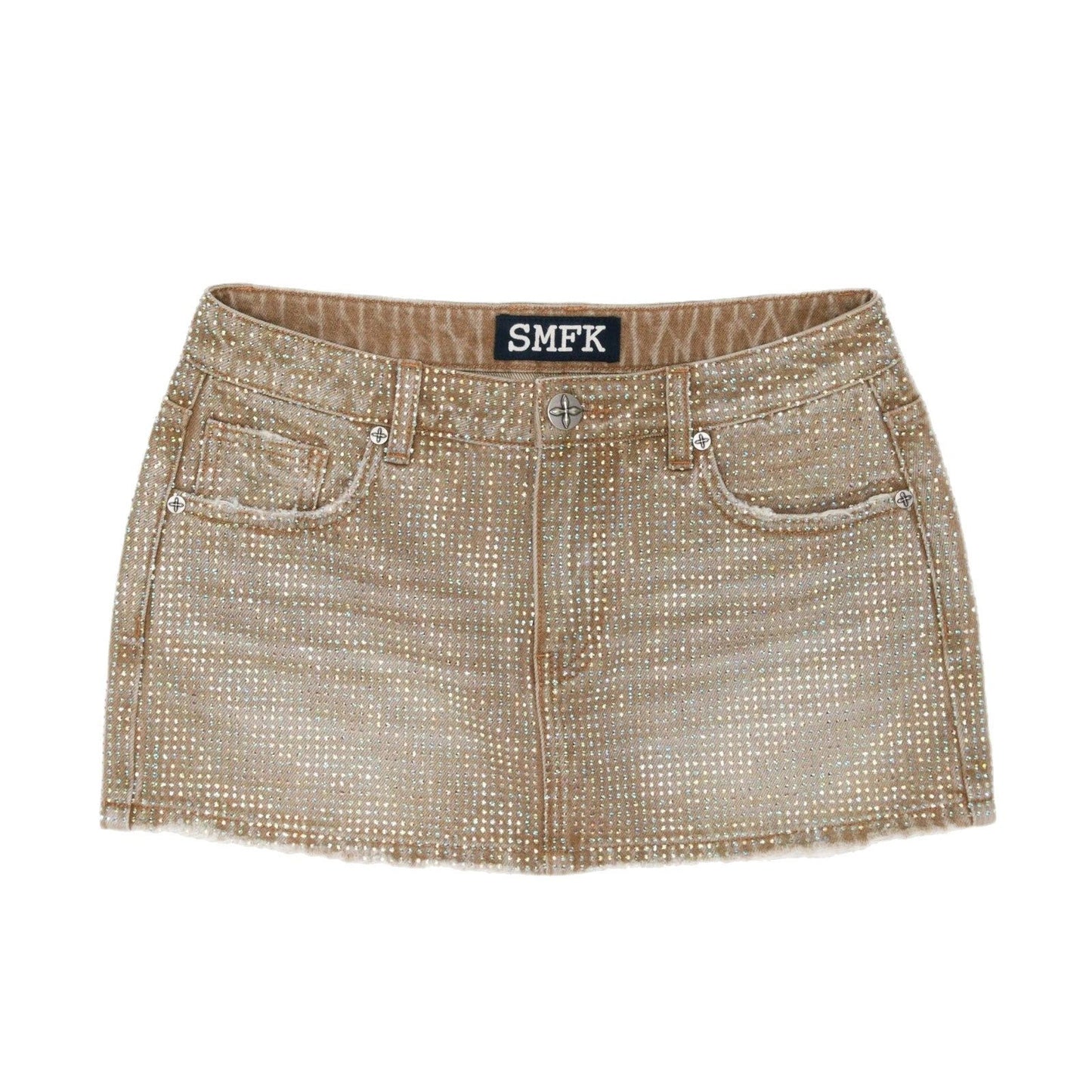 Handmade Wildland Holographic Denim Skirt by GJG Denim