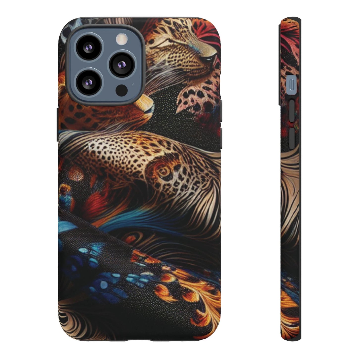 Stylish Tough Phone Case with Elegant Black and Gold Design by Printify