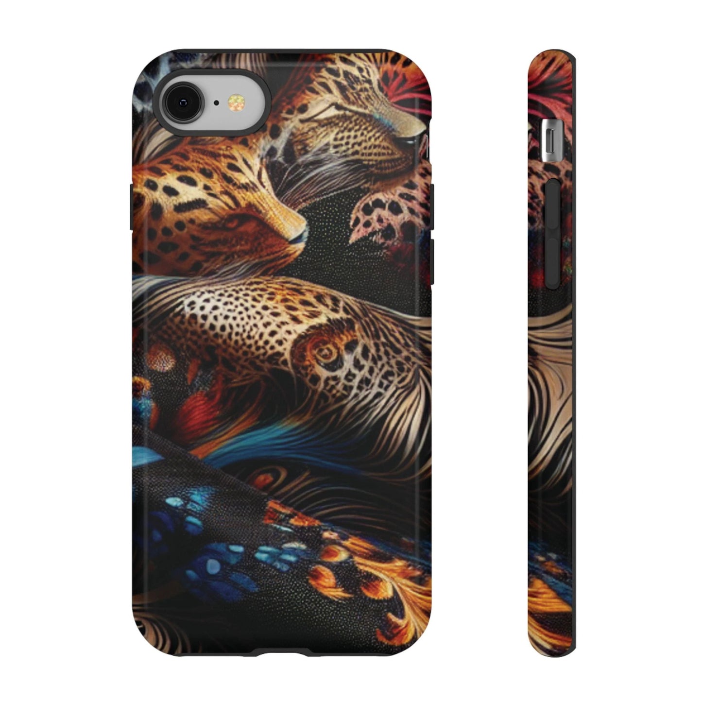Stylish Tough Phone Case with Elegant Black and Gold Design by Printify