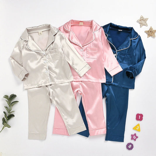 Pure Color Children's pajamas Casual Fashion Suit by GJG Denim