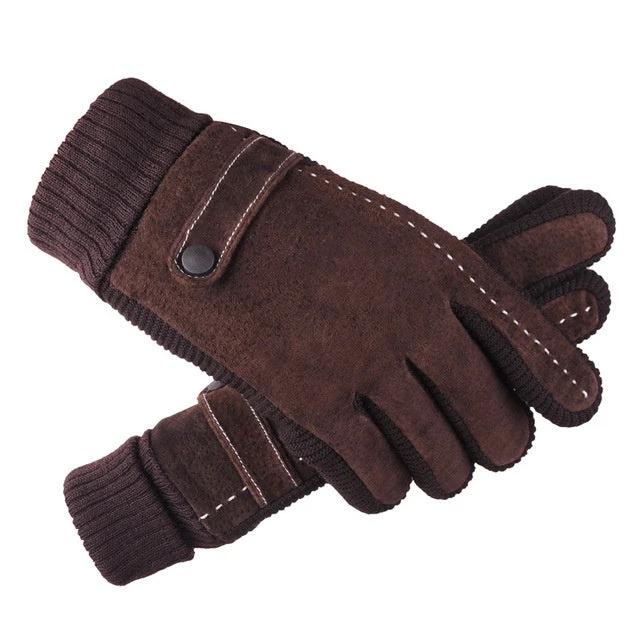 Velvet Touch Screen Windproof Gloves For Men by GJG Denim