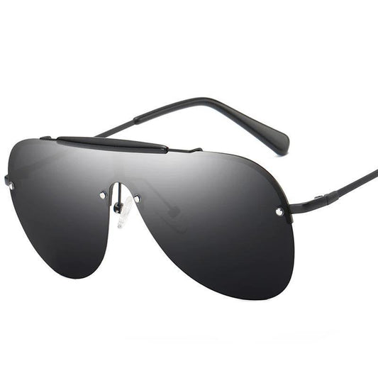 Fashion One-Piece Large Frame Aviator Men's Sunglasses by GJG Denim