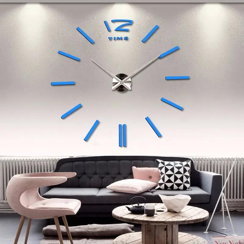 Creative Fashion Home Decor Acrylic Wall Clock by GJG Denim