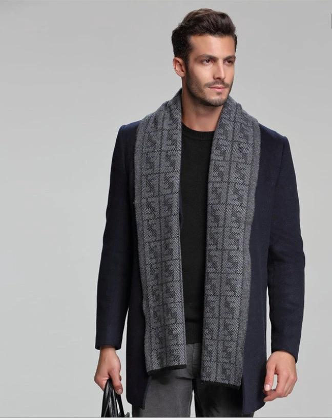 Men's Cashmere Tide Business Casual Double-sided Scarf by GJG Denim