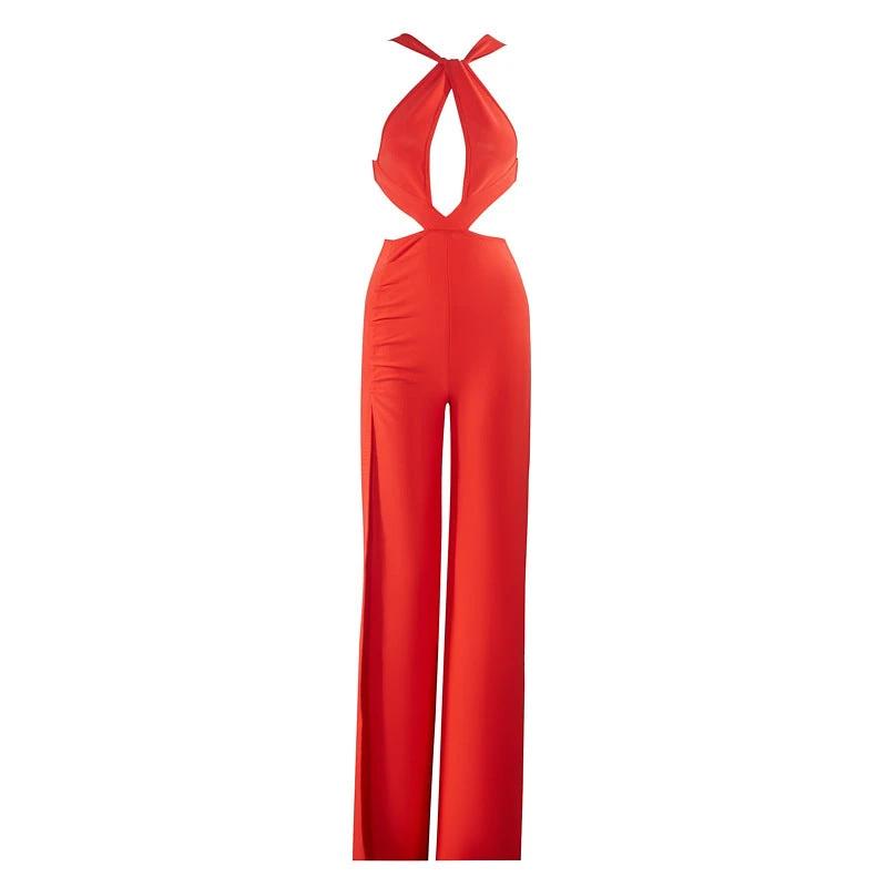 Banquet Party Bandage Jumpsuit Women's High-grade Halter by GJG Denim