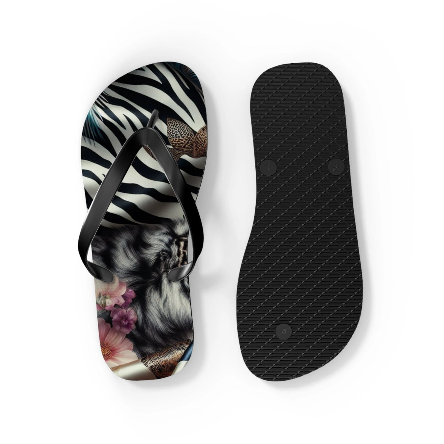 Boho Chic Flip Flops - Trendy Summer Footwear for Beach Days, Pool Parties, Casual Outings, Vacation Essentials, Gift for Her by Printify