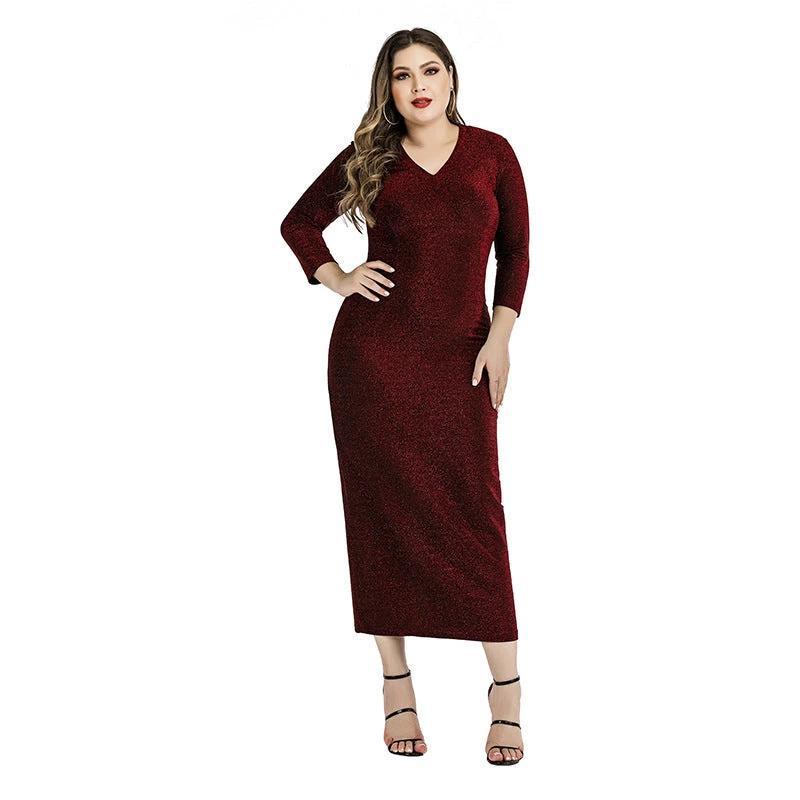 Plus size women's sequin dress by GJG Denim