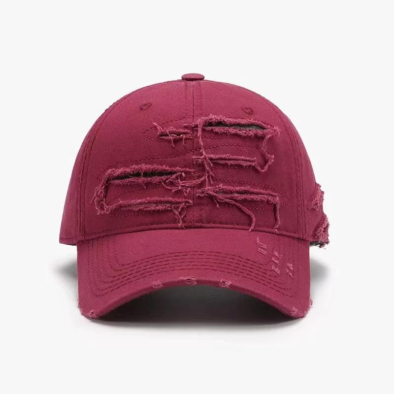 Men's Old Ripped Soft Top Baseball Cap by GJG Denim