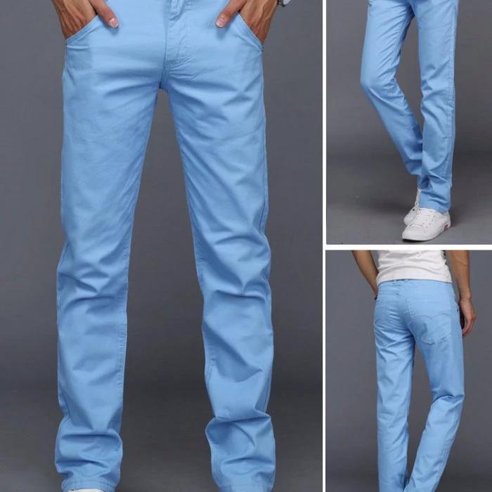 Men's Trendy Slim Four Seasons Long Pants by GJG Denim