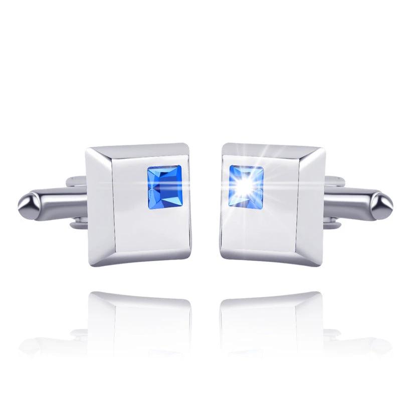 Alloy Spot Drill Fashion Men's Square Cufflinks by GJG Denim