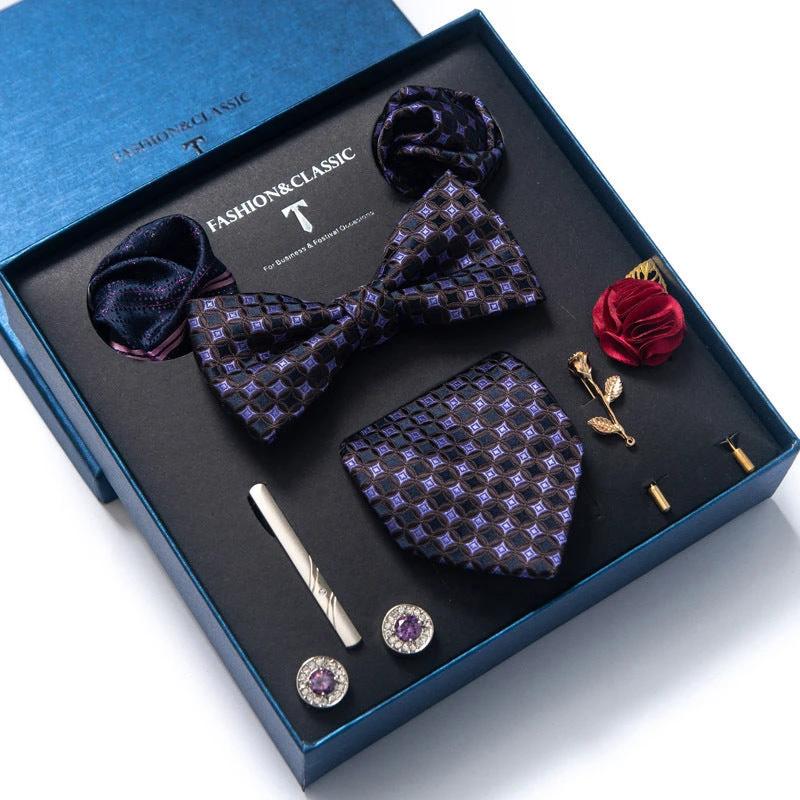 Men's 8-piece Tie Set by GJG Denim