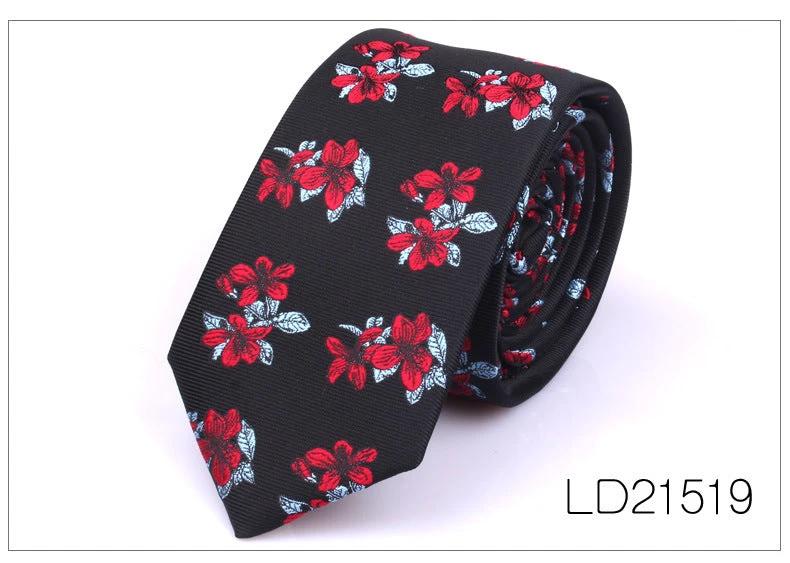 Men's Casual Fashion 6cm Flower Graffiti Tie by GJG Denim