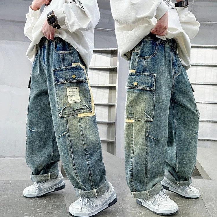 Children's Wear Boys Spring Clothing Pants Straight by GJG Denim