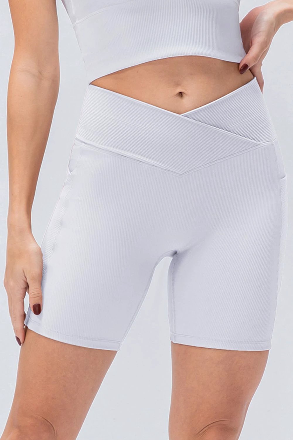Slim Fit V-Waistband Sports Shorts by Lady Ros