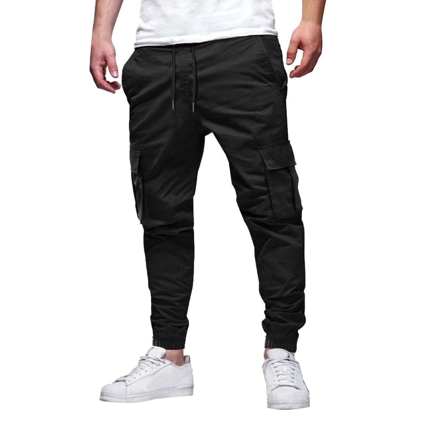 Men's Multi-pocket Drawstring Leisure Pants by GJG Denim