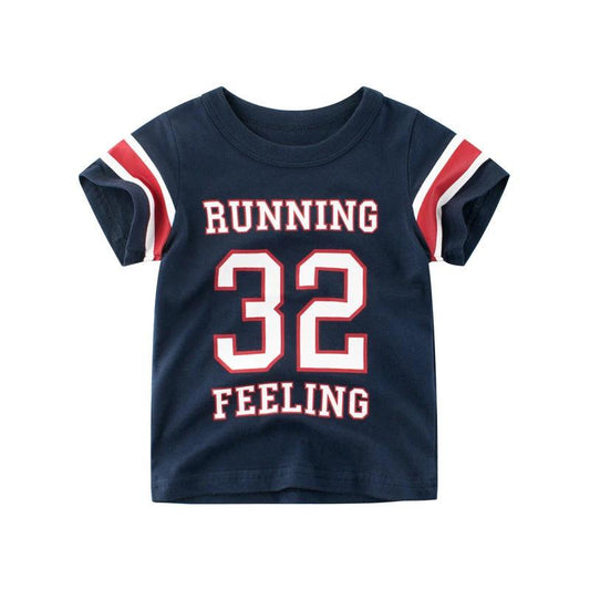 Summer children's T-shirt short sleeve boys' half sleeve top by GJG Denim