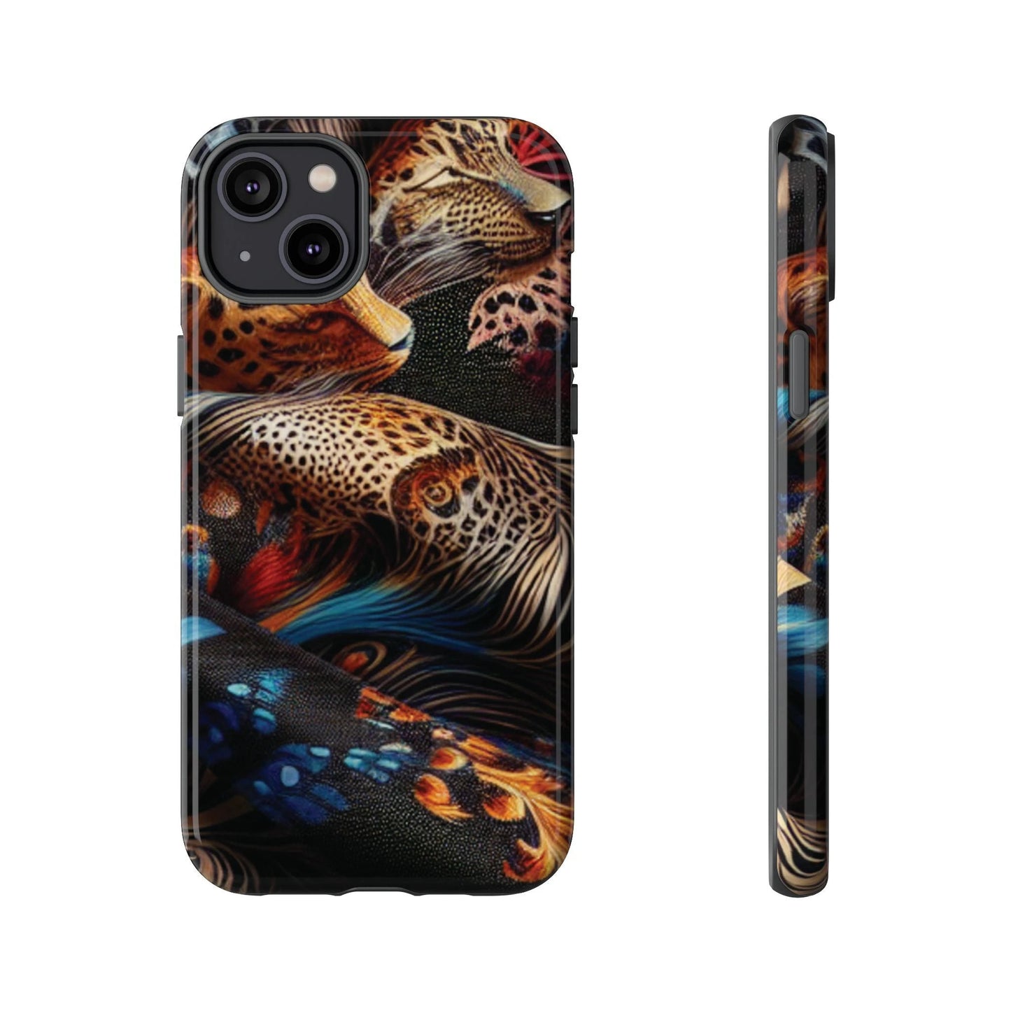Stylish Tough Phone Case with Elegant Black and Gold Design by Printify