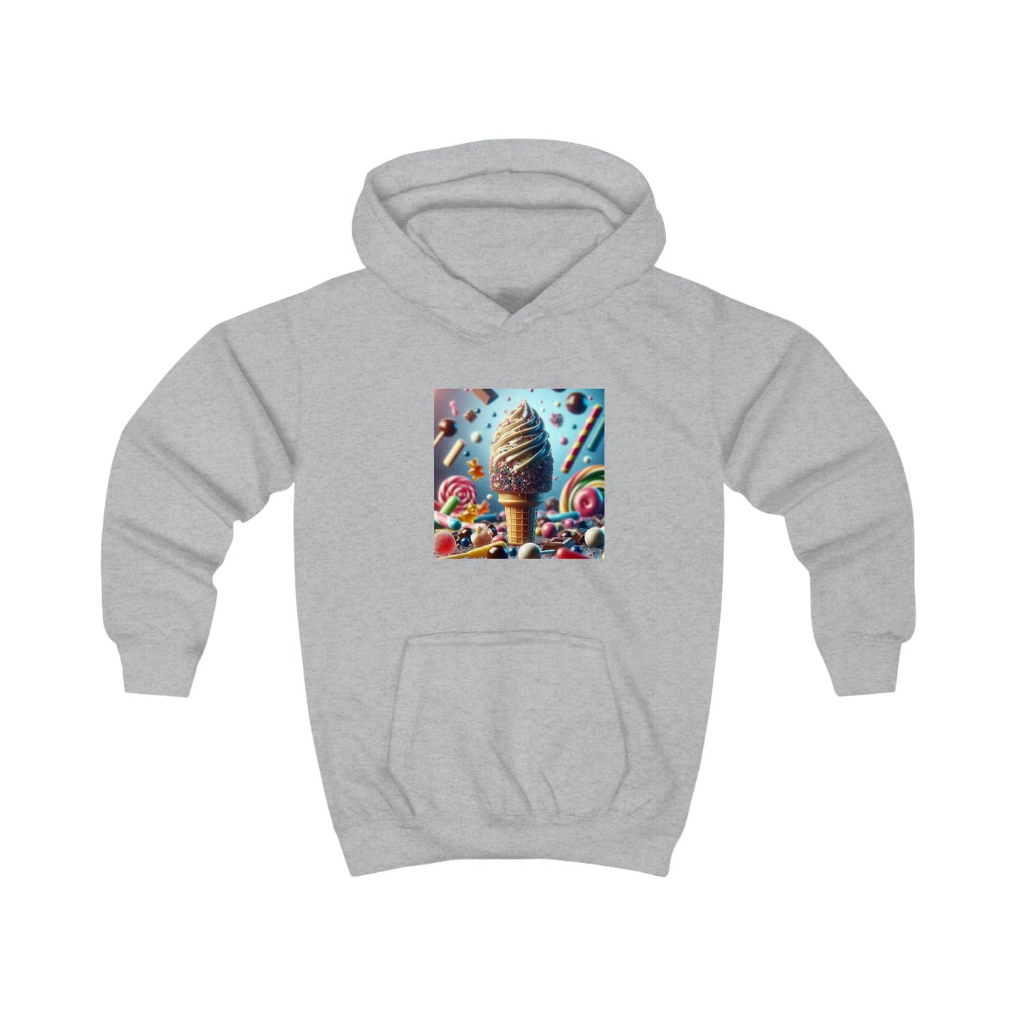 Ice Cream Fun Kids Hoodie - Colorful Candy Design by Printify