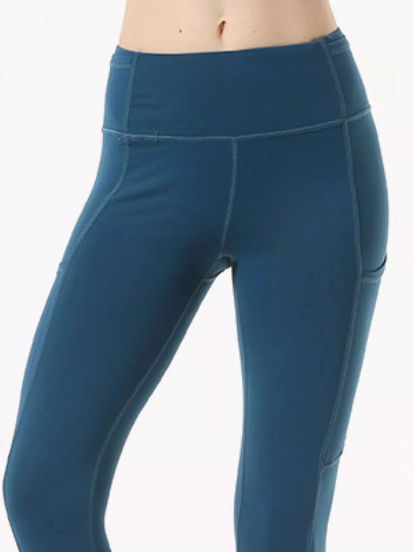 Full Size High-Waisted Active Leggings with Pockets Plus Size by Lady Ros