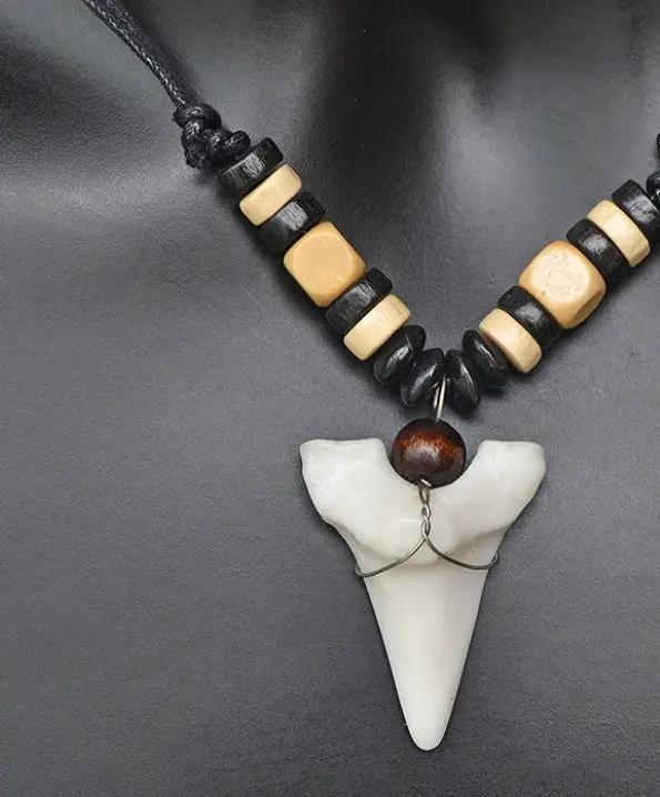 Men's Imitation Shark Tooth Pendant by GJG Denim