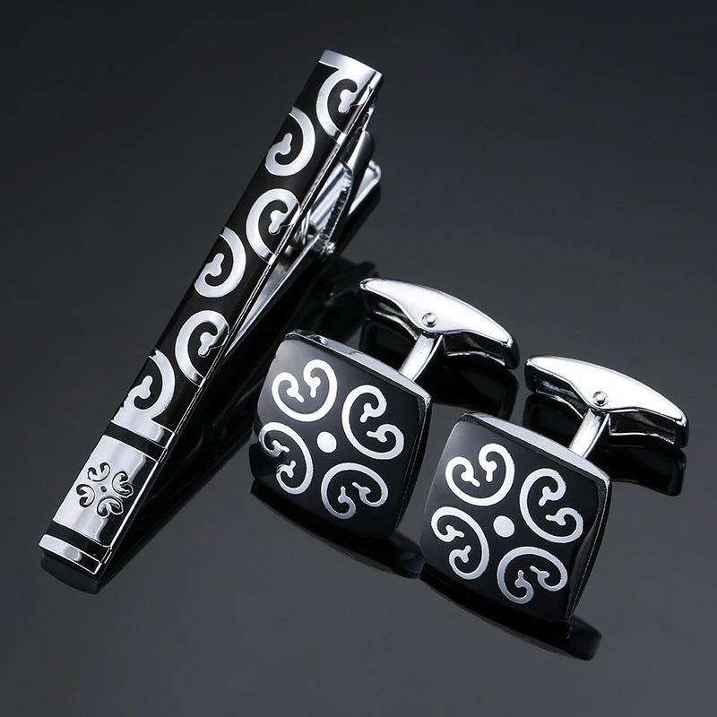Men's Tie Clip and Cufflinks Set by GJG Denim