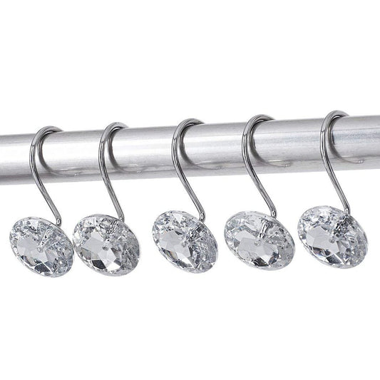 Transparent Rhinestone Shower Curtain Hook by GJG Denim